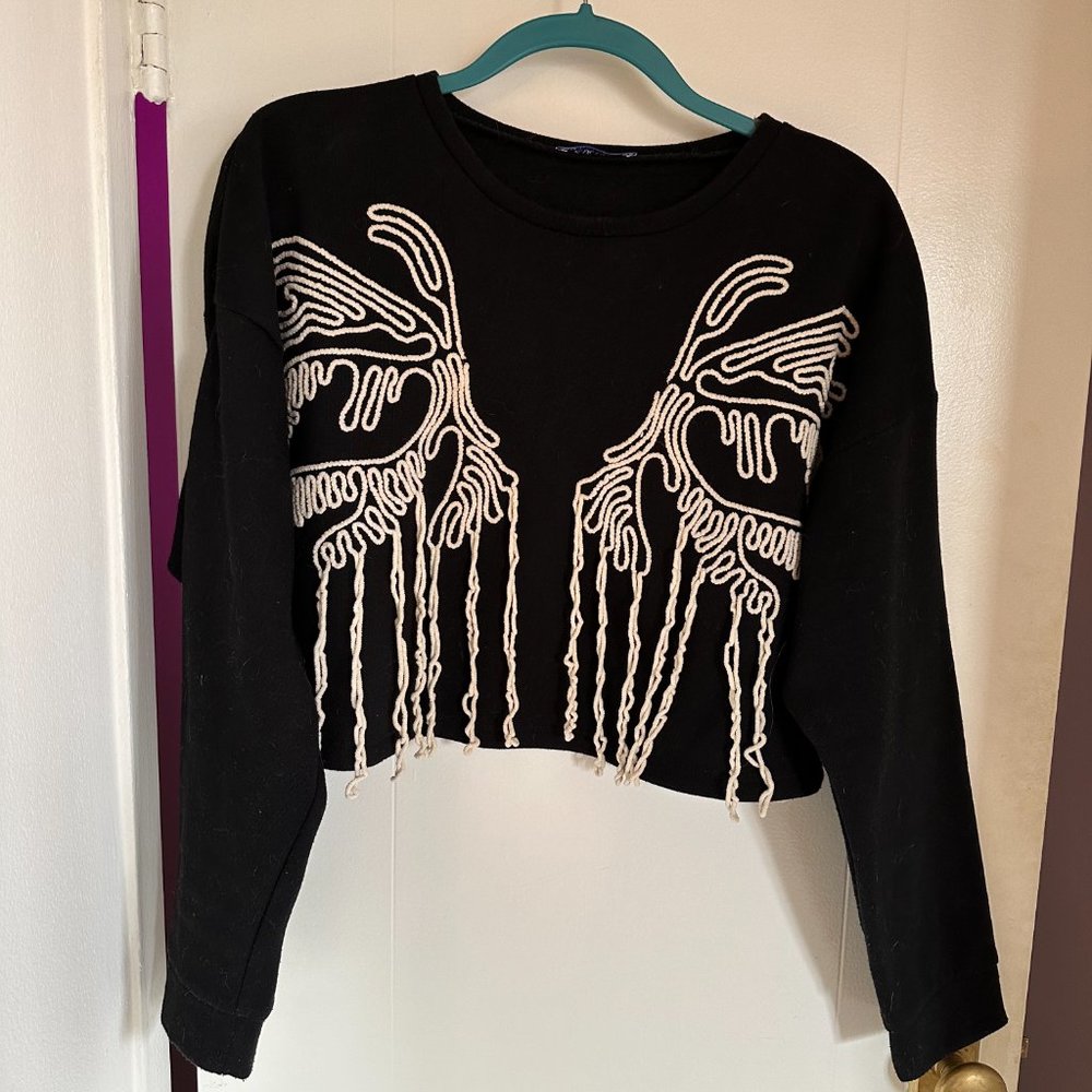 Zara black cropped sweater